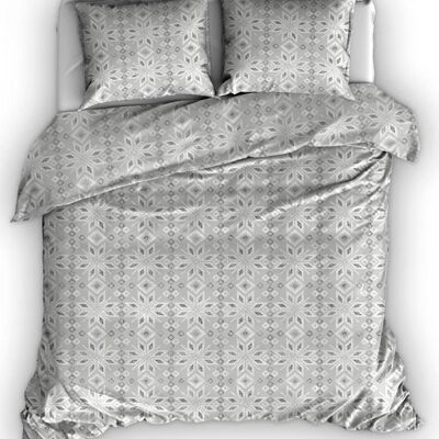 Housse de couette Satin D'Or Murmure Gris 140x220