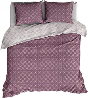 Housse de couette Satin D'Or Rose Curling 140x220