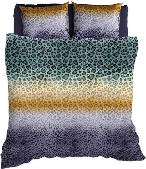 Satin D'Or Duvet Cover Panthera Teal/Gray 140x220