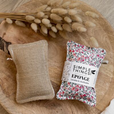 Washable sponge "Inspiration Liberty # 1" - Jute