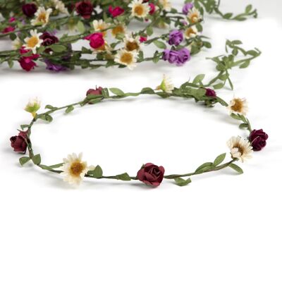 Headbands with roses and vintage daisies (Pack of 10)