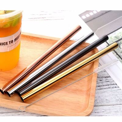 Set of 5 'Bubble Tea' Straws - Mix of Colors