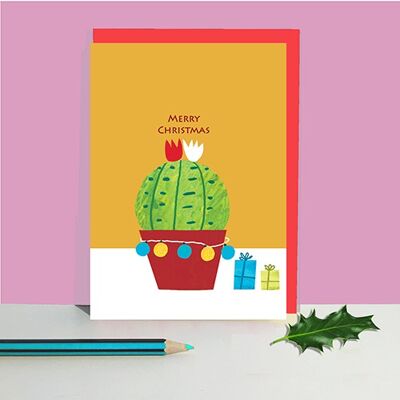 Lot de 6 cartes de cactus de Noël LTP23