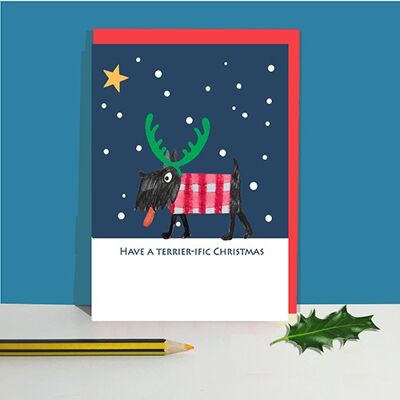 Confezione da 6 cartoline natalizie con cani LTP18
