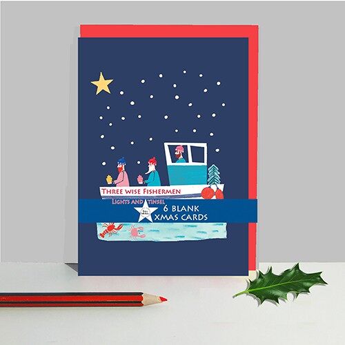 LTP14 Christmas Nautical Boats Cards 6 Pack