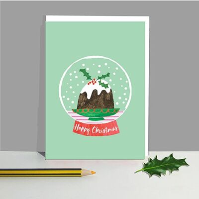 Confezione da 6 cartoline con globi di neve di Natale LTP9