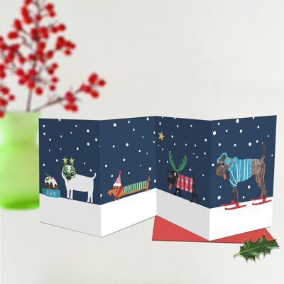 CORX5 Dreifach gefaltete Weihnachtskarte