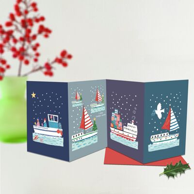 CORX4 Dreifach gefaltete Weihnachtskarte