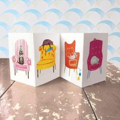 COR2: Concertina Cat Birthday Card