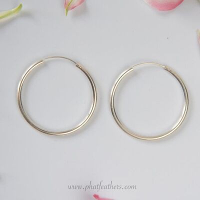 Simple Silver Hoops