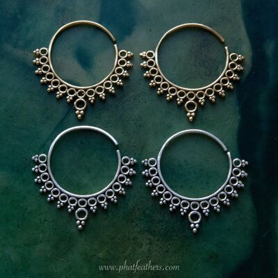 Delicate Hoop Earrings - Silverplate