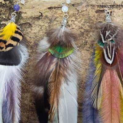 Long Single Feather Earrings - Option 1