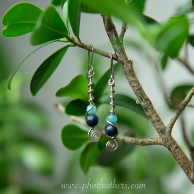 Spiral Beaded Earrings