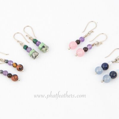 Beaded Gemstone Earrings