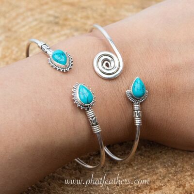 Turquoise Silver Bangle