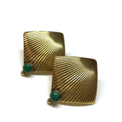 Gatsby malachite earrings