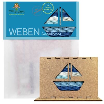 Craft set weaving "sailing boat"