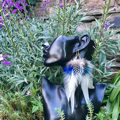 Spotty Feather Earrings