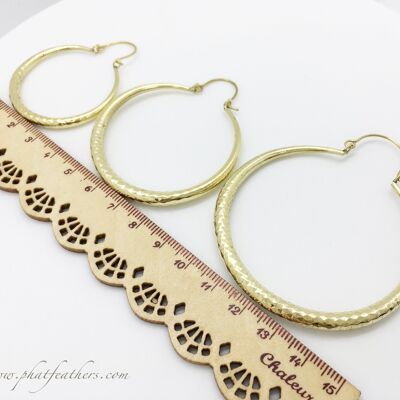 Shimmer Hoops Brass - L