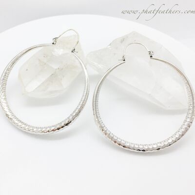 Shimmer Hoops Silver - XL