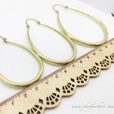 Oval Hoops - Large - Golden Brass