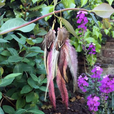 Pretty Pink Feather Earrings