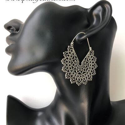 Big Mandala Earrings - Sterling silver