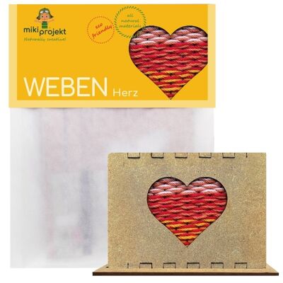 Coffret artisanal tissage "coeur"