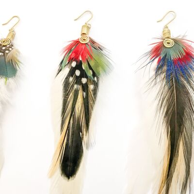Single Feather Earrings - Design 2