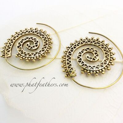 Silver Plated Spiral Earrings