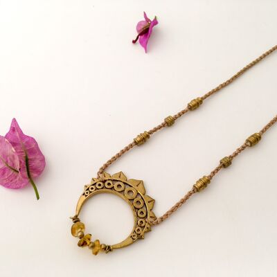 Amber Brass Necklace