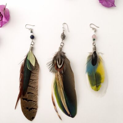 Colorful Feather Earring