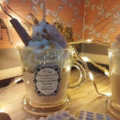 Karamell- und Toffee-Macchiato-Gourmetkerze