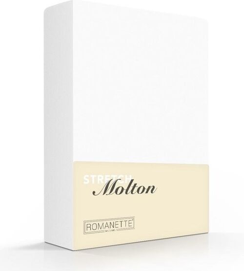 Romanette Stretch Molton Hoeslaken - Wit 100x220