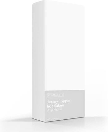Romanette Single Jersey Topper Blanc 150x220