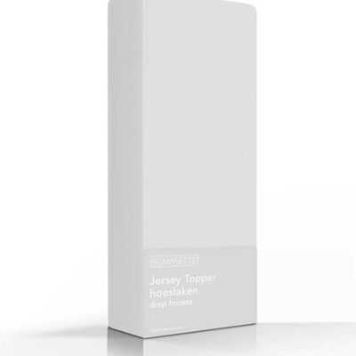 Topper Jersey Single Romanette Plata 100x220
