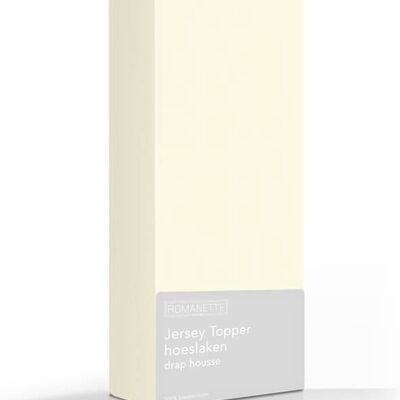 Romanette Single Jersey Topper Gebroken Wit 100x220