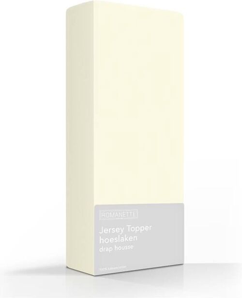Romanette Single Jersey Topper Gebroken Wit 150x220