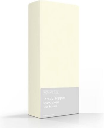 Romanette Single Jersey Topper Gebroken Blanc 150x220