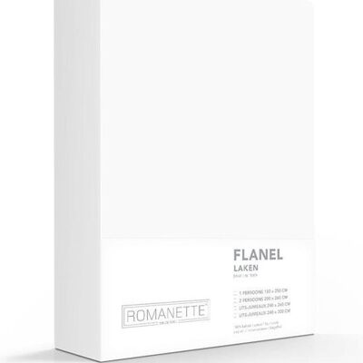 Romanette Flanell Laken Wit 150x250