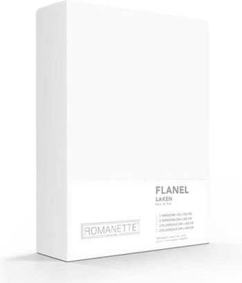Romanette Flanelle Laken Blanc 150x250