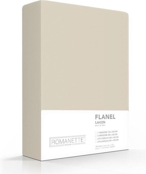 Romanette Flanel Laken Zand 240x260
