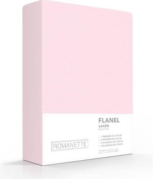 Romanette Flanellen laken Rose 150x250