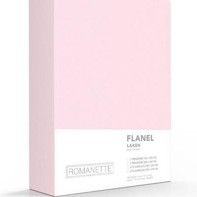 Romanette Flanellen laken Rose 150x250
