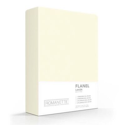 Romanette Flanel Laken Gebroken Blanc 200x260
