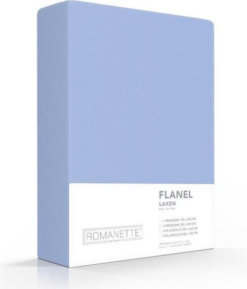 Romanette Flanel Laken Blauw 150x250