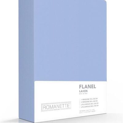 Romanette Flanel Laken Blauw 150x250