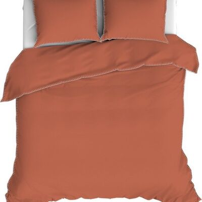 Romanette Flanellen dekbedovertrek Visconti Rooibos/Wit 270x220