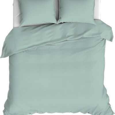 Romanette Flanellen dekbedovertrek Visconti Mineraal/Wit 240x220
