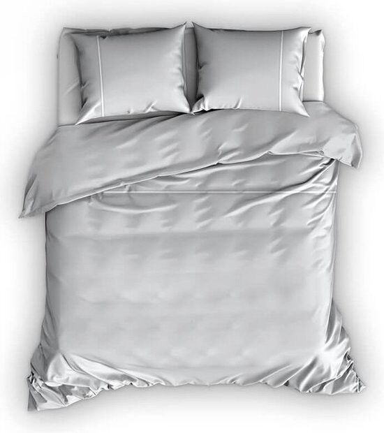 Romanette Flanellen Dekbedovertrek Duchesse Argent/Blanc 140x220